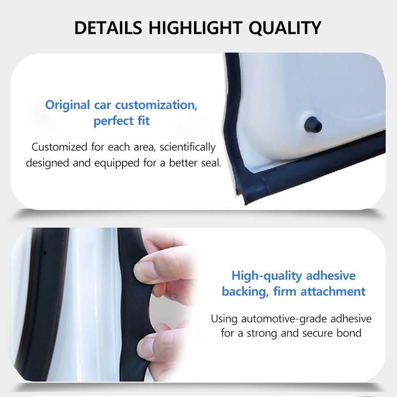 Sound Insulation Dustproof Sealing Strips For BYD Dolphin Rubber Hood Trunk Car Door A B Pillar Wear - Resistant Sealing Cotton Heat Shields 2