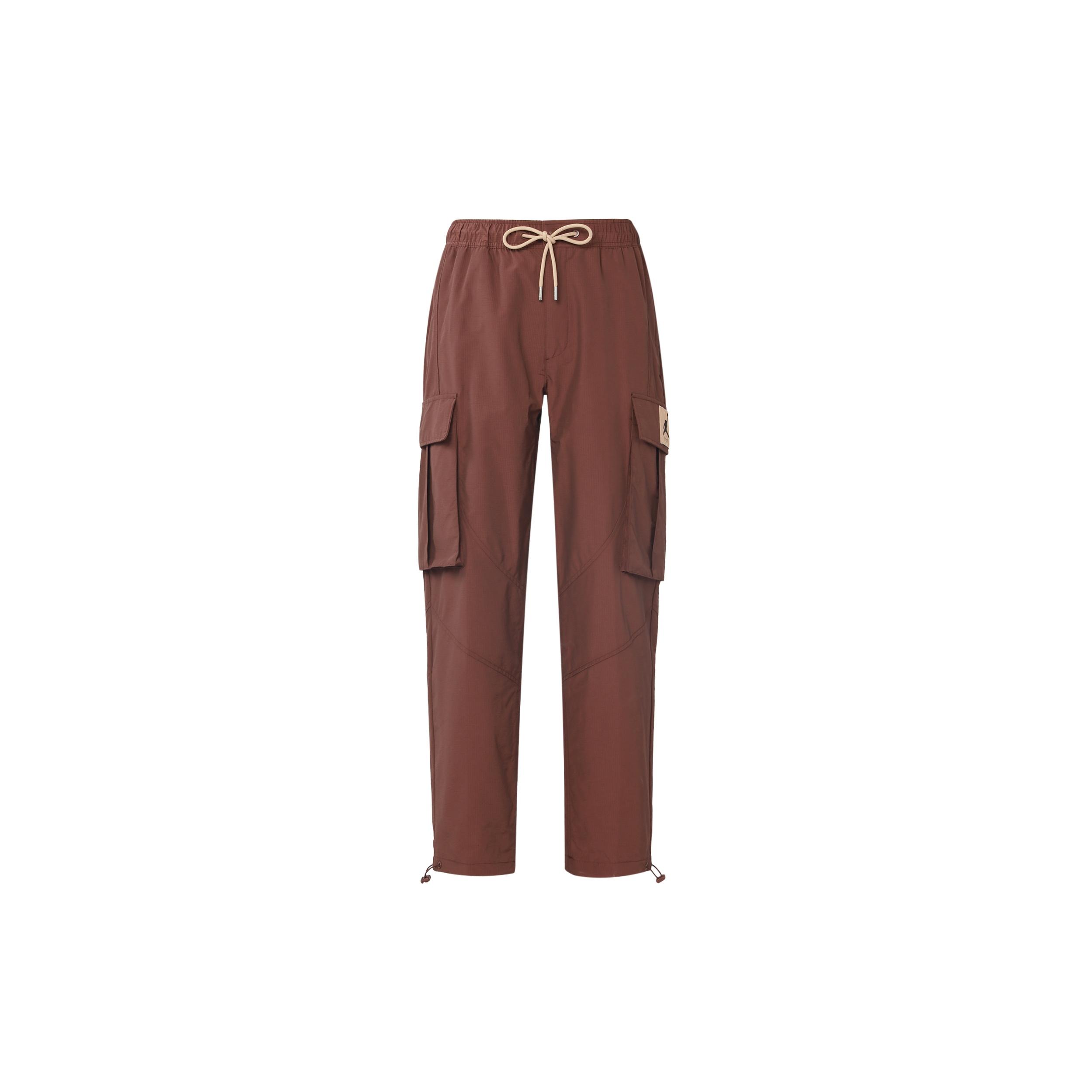 Men s Air Jordan Flight Heritage Big Pocket Cargo Woven Drawstring Casual Joggers/Pants/Trousers Light Chocolate DC7451-284 M