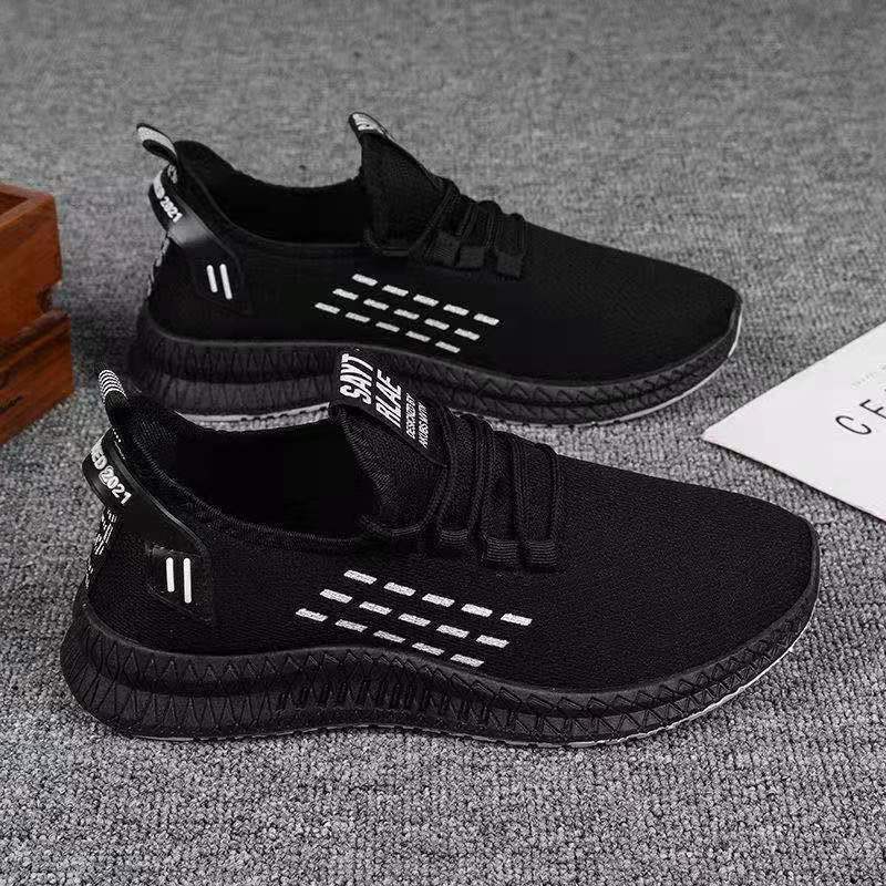 Frühling flacher Mund Herren Sportschuhe Schnürschuhe bequem und leicht Laufschuhe weiche Sohle Koreanische Version trendige Einzelschuhe Herrenschuhe