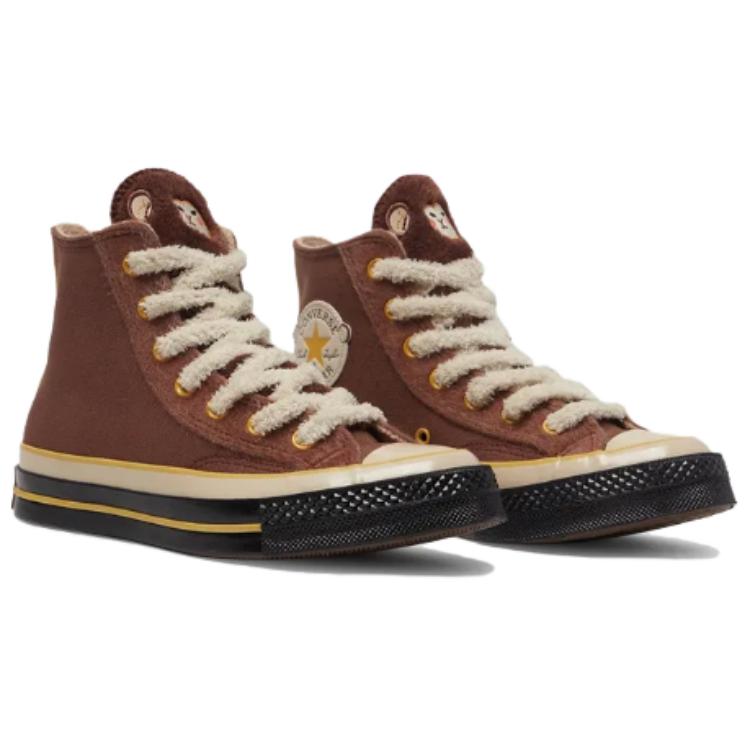 Converse Chuck 70 1970s Soft and Comfortable Versatile Durable High-top Sneakers for Men and Women In Brown