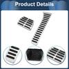 ABSOPRO 1 Set Auto Footrest Pedal Pedal Pads for Volkswagen Beetle Stainless Steel Silver Tone Covers/Footrest 2012-2019,