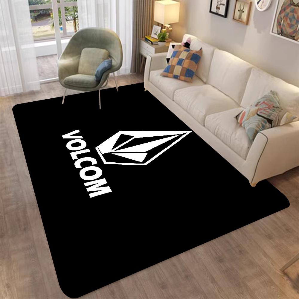 

Volcoms Logo Front Floor Door Entrance Mats Outdoor Bath Floor Mat Non-Slip Laundry Room Mat Laundry Decor Balcony Child Living 100x150 cm