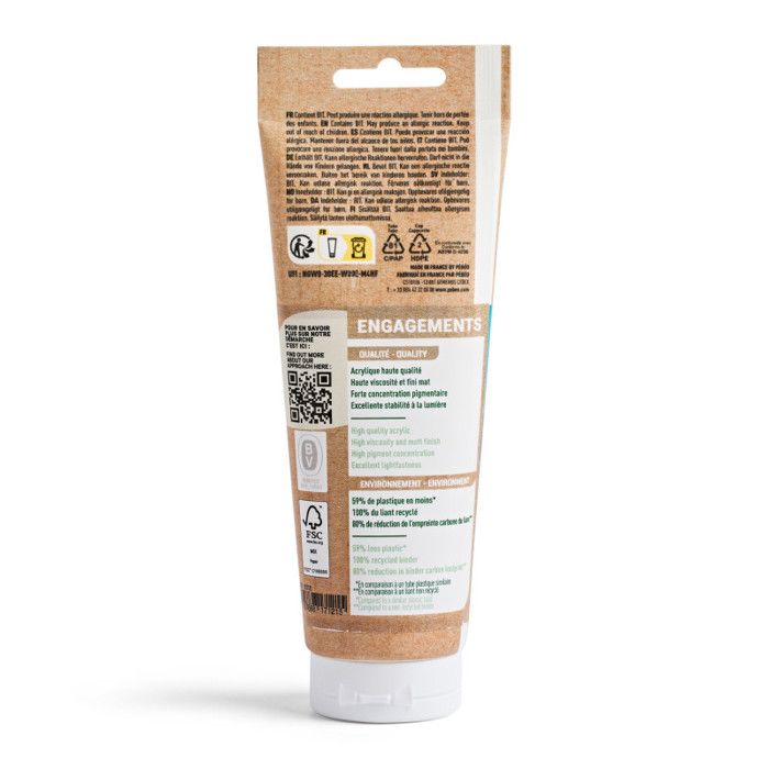 Peinture acrylique - Emeraude phtalo - 22 - Haute viscosité - Pébéo - Origin acrylics - 120ml