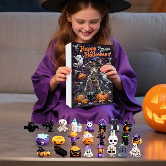 Yousheng Horror Halloween Advent Calendar Versatile Festive Party 24 Days of Spooky Countdown Pendant Holiday Gifts for Boys Girls