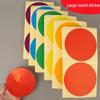 100mm Colored Circular Adhesive Label Stickers, Hand-writable Large Dot Stickers