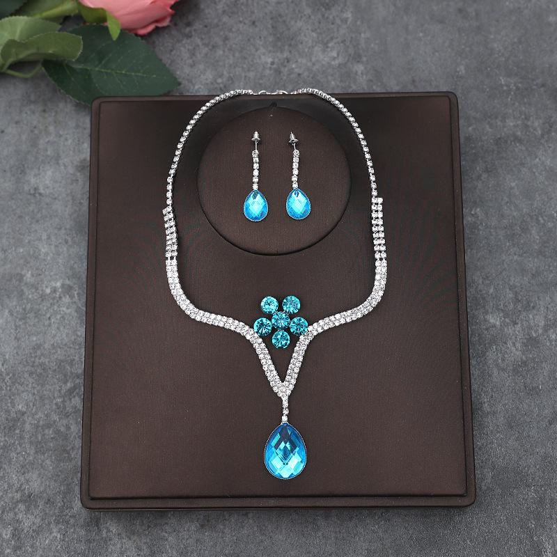 Set di Collana e Orecchini alla Moda in Stile Coreano: Accessori Perfetti per Matrimonio Sposa