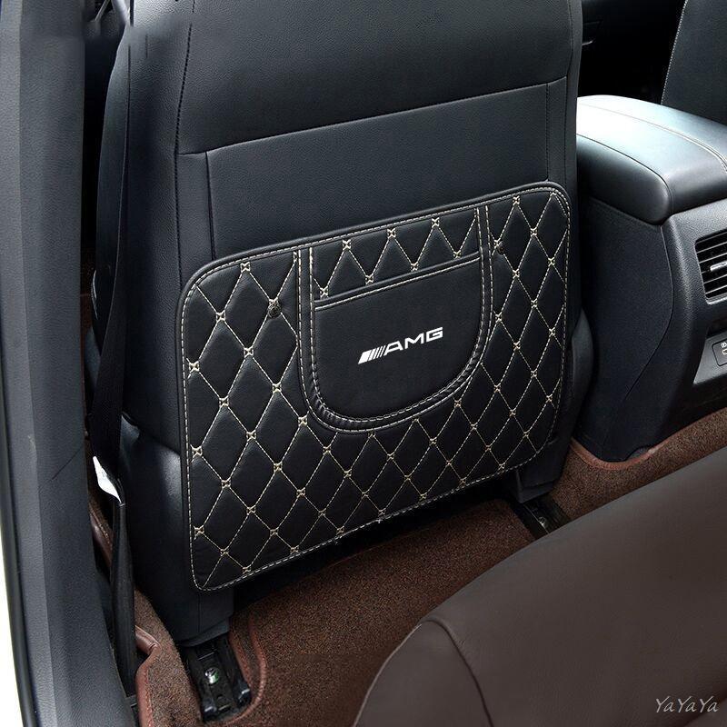 Car Seat Back Protector Mat Prevent Dirty Anti Kick Pad Accessory For Benz AMG W204 W205 W203 W211 W212 W213 W201 W210 stickers NC6