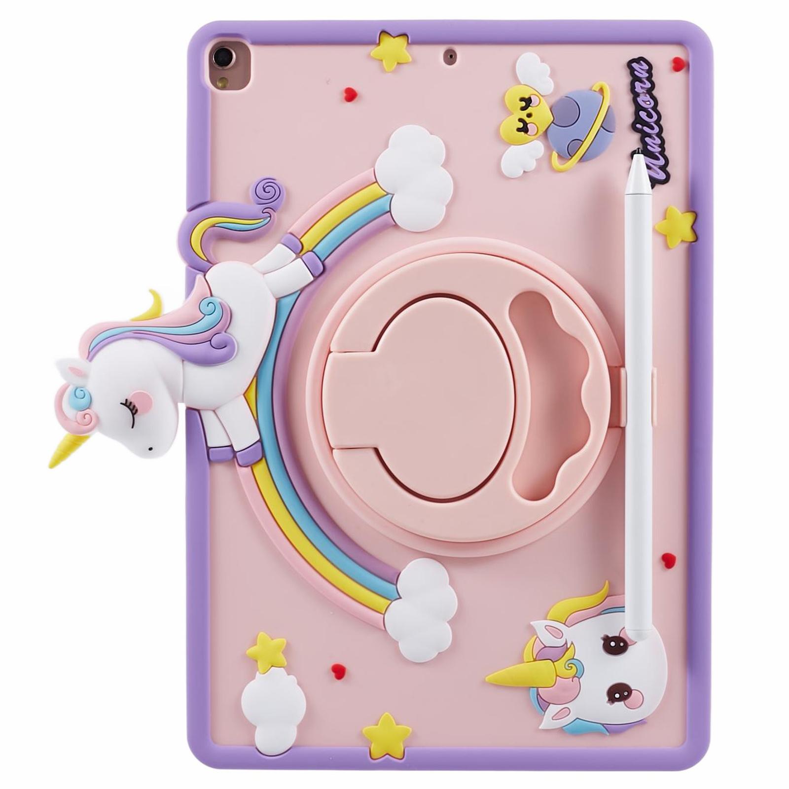 

For iPad 10.2 (2021)/(2020)/(2019)/Air 10.5 inch (2019)/Pro 10.5-inch (2017) Case Cartoon Horse Rotary Kickstand Cover A