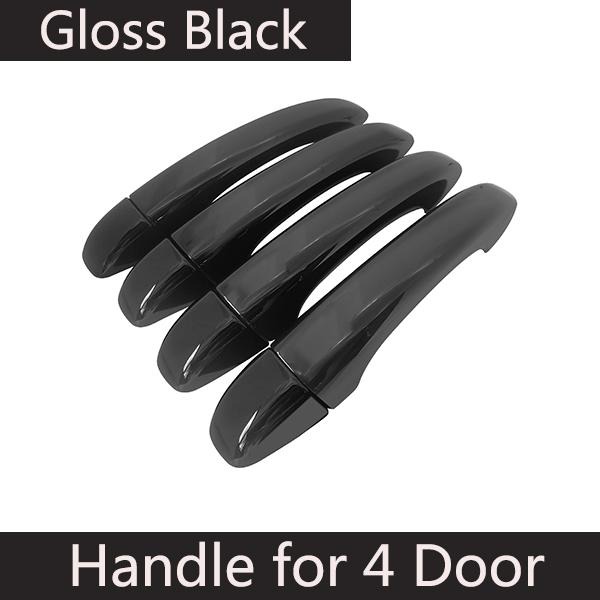 For Renault Kangoo 3 Gloss Black Outer Door Handle Cover Creative Sticker Trim Car Protective Film Styling Accessories