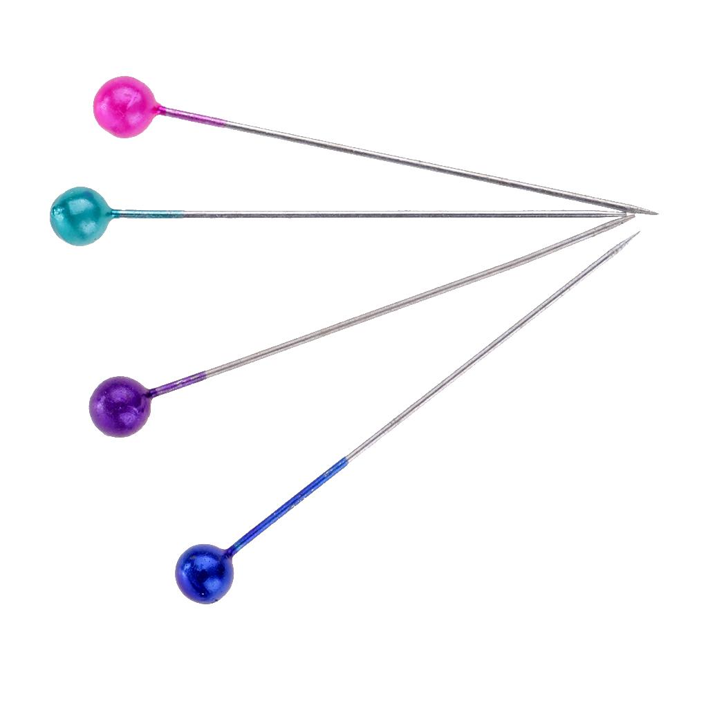 800 Pieces Assorted Color Pearl Head Sewing Pins for Tailors Dressmaking Wedding Bouquet Decoration