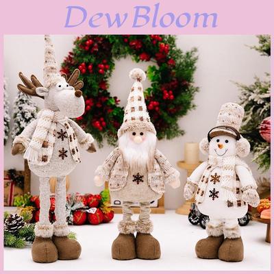 Charmante Figurine de Poupée Extensible de Style Européen Pour Décor de Noël Bonhomme de Neige Renne et Personne Âgée
