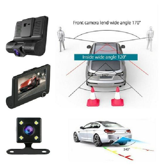 Ten-Year Warranty Dash Camera For Car Dashcam Front And Back With Night Vision 360 Reverse 3 Camera 1080p Hd 4.0 Inch