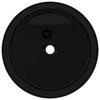 Lavabo rond en céramique noir VIDAXL - 40 x 15 cm - A poser