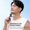Handheld Pocket Fan USB Rechargeable LED Digtal Display Fan with Strong Airflows Cooling Device for Hot Weather