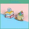 Creative Unique Alloy Book Brooch With Beautiful Enamel Finish For Stylish Accents