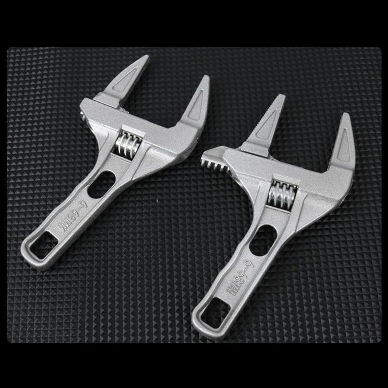6-68mm Adjustable Wrench Multifunctional Double Use Large Open End Wrench Household Open Bathroom Pipe Adjustable