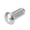 50pcs M5 Stainless Steel Round Head Knurled Shank Solid Rivets Assortment Set (M5*12)