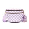 Single Shoulder Bag for Women, Casual, Fashionable, Versatile, Large Capacity Shell Bag, Waterproof Bag, Checkered Crossbody Bag