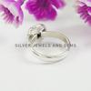 Labradorite Ring: Round Gemstone, 925 Sterling Silver Boho Handmade Ring