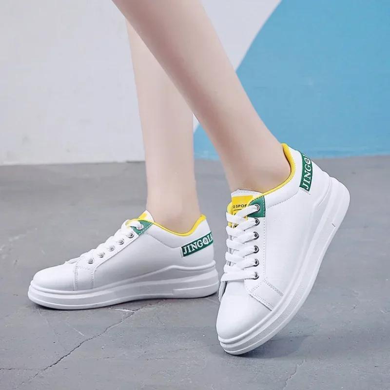 Latest Spring Autumn White Shoes Women Platform Shoes Woman Fashion Sneakers High Quality PU Casual Shoes Ladies Loafers