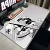 White Anime Mouse Pad Mechanical Warrior Ggundam Zzaku Ii Gaming Nonslip Extended Keyboard Desk Mat Gamer Esports Mousepad