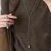 Punkte Steine Stern Mond Anhänger Halsketten für Damen Mode Lässig Wassertropfen Ausziehbar Lange Halsketten Täglicher Schmuck Geschenke