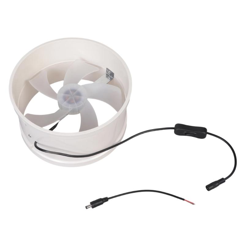 Application Flexible 12V PVC Duct Fan 200mm 360CFM Includes On Off Switches for Ventilation Across Various Environments