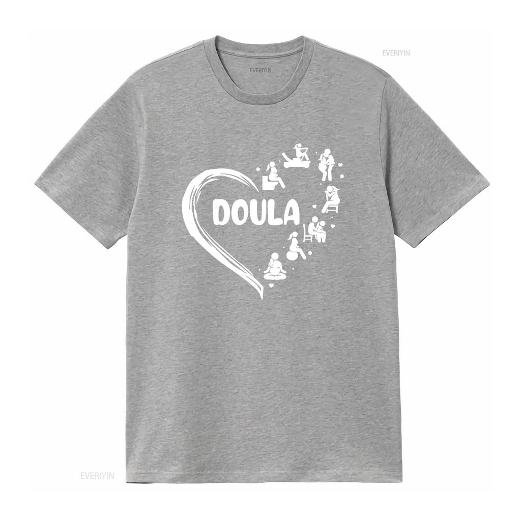 Doula T Shirt Thank You For Supporting Midwife Labor And Delivery Birth Prenatal Heart Pattern Design vintage Washed Stretched