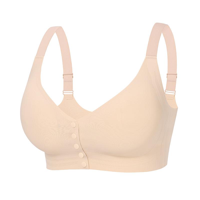 Super Size Women Fashion New Front Button Bra Adjustable Shoulder Large Cup Underwear