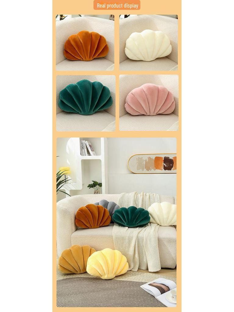 Creative Seashell Pillow - Plush Toy, Sofa Cushion, Office Decor, Bed and Bay Window Accent