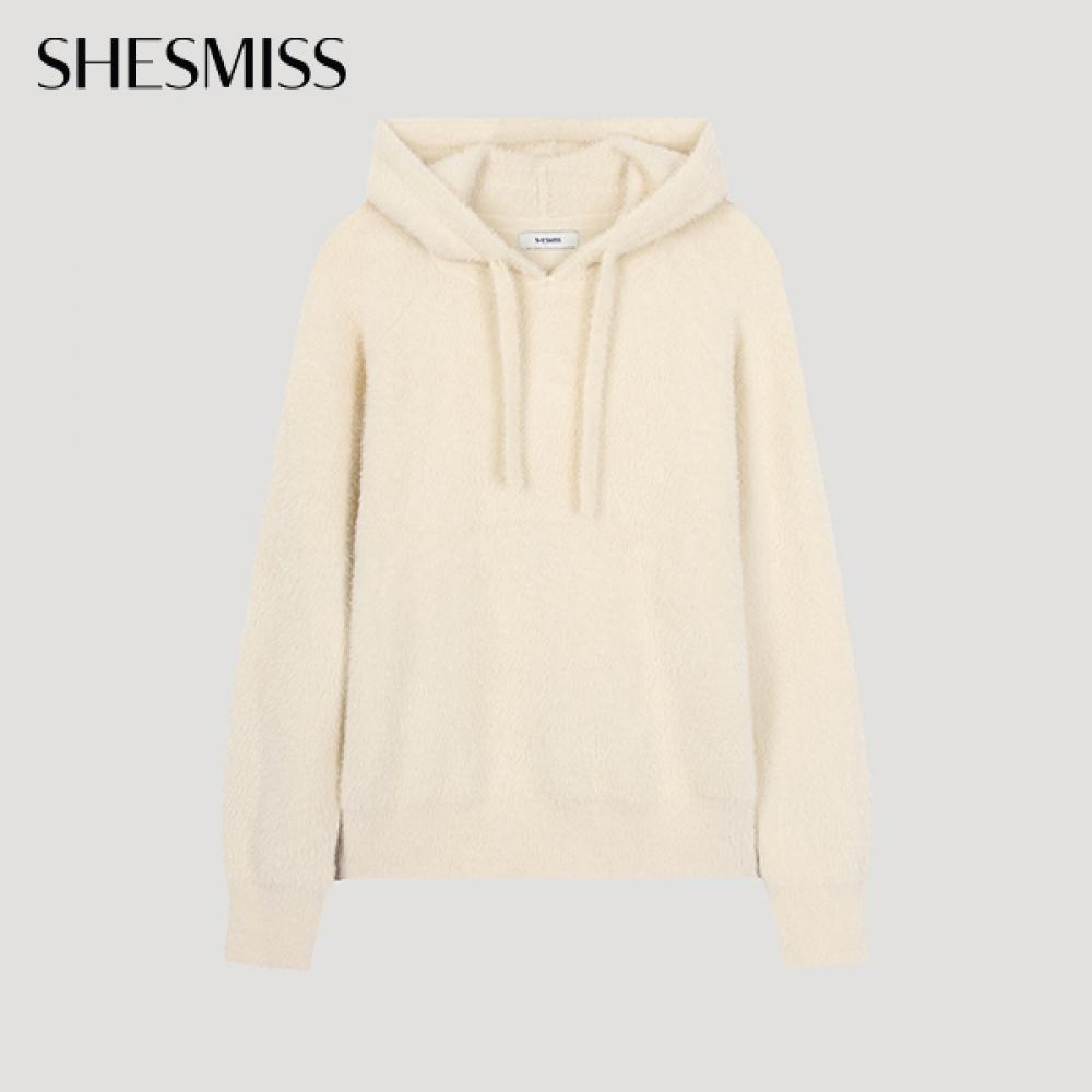 

She S miSS Hairy Hooded Knit Pullover SSkpoo42070 Cr creamy/66