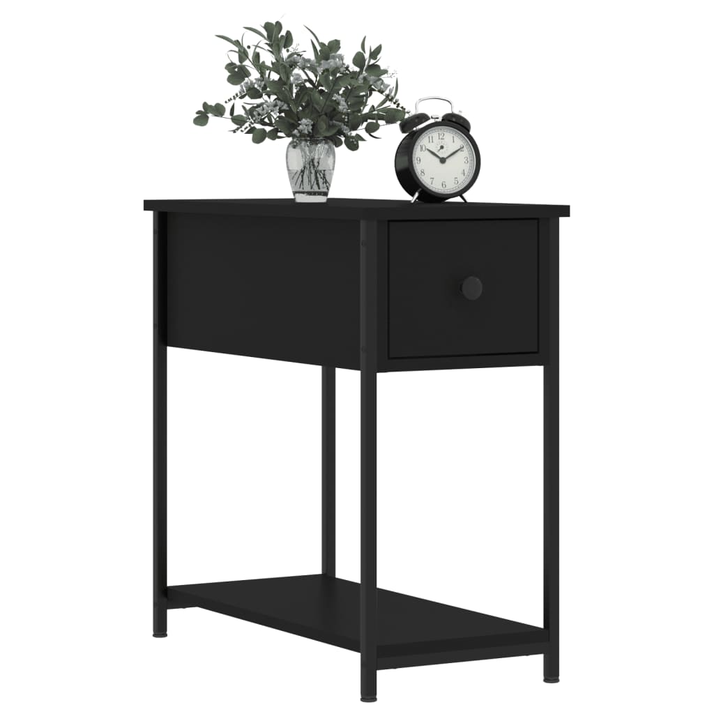 Nightstand Black 30x60x60 cm Particleboard