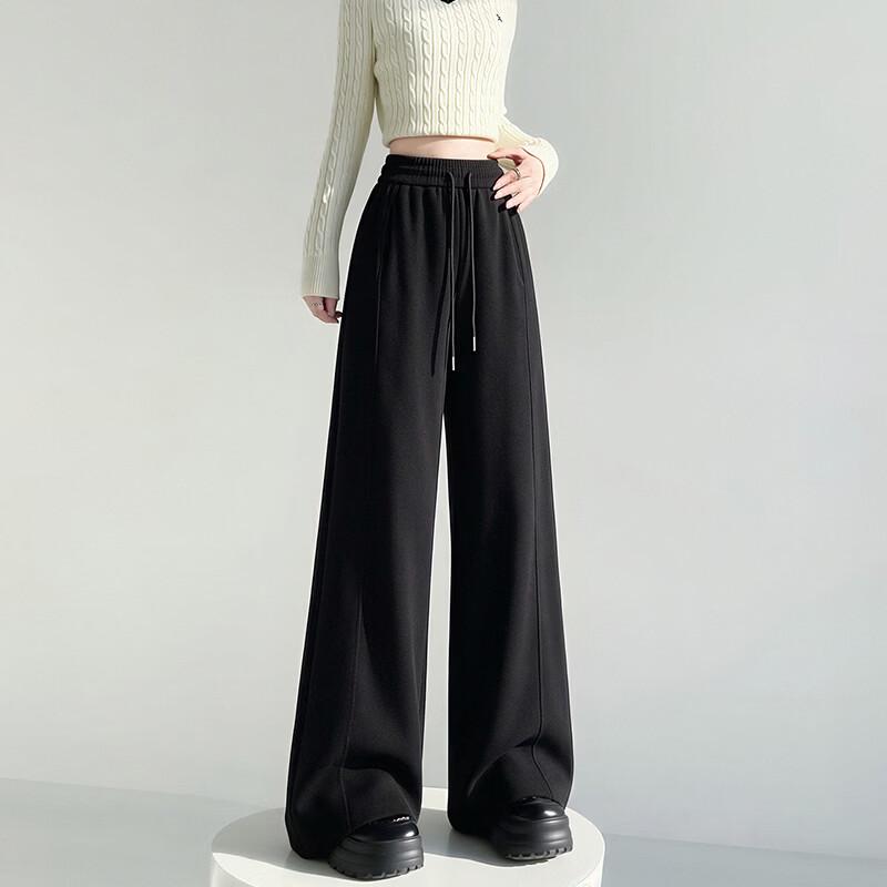2026 Women's Thermal Knit Casual High-Waisted Trousers