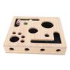 Cat Interactive Puzzle Box Toy Solid Wood Intelligence Training Cat Scratch Enrichment Box for Indoor Kitten Kitty