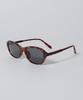 Tukyubeu Retro Cat-Eye Oval Sunglasses(Leopard)