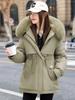Fleece-lined Thickened Parker Clothing Women's Mid-length Winter Cotton-padded Coat
