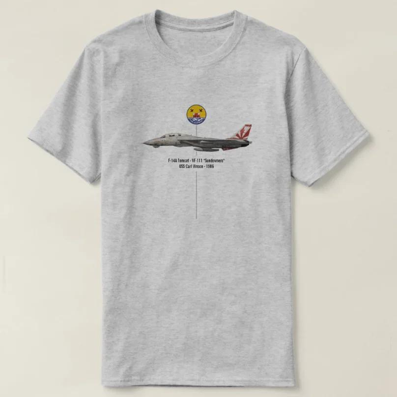 USS Carl Vinson VF111 Sundowners Squadron F14A Tomcat TShirt 100 Cotton ONeck Short Sleeve Casual Mens Tshirt Size S3XL S