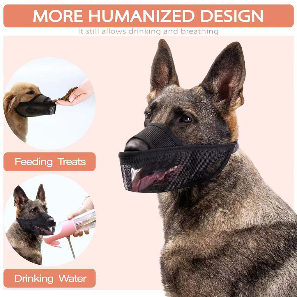 Anti Bite Mesh Dog Mouthpiece Mask For Dogs Going Out And Taking Bath Anti Stripping Dog Mask