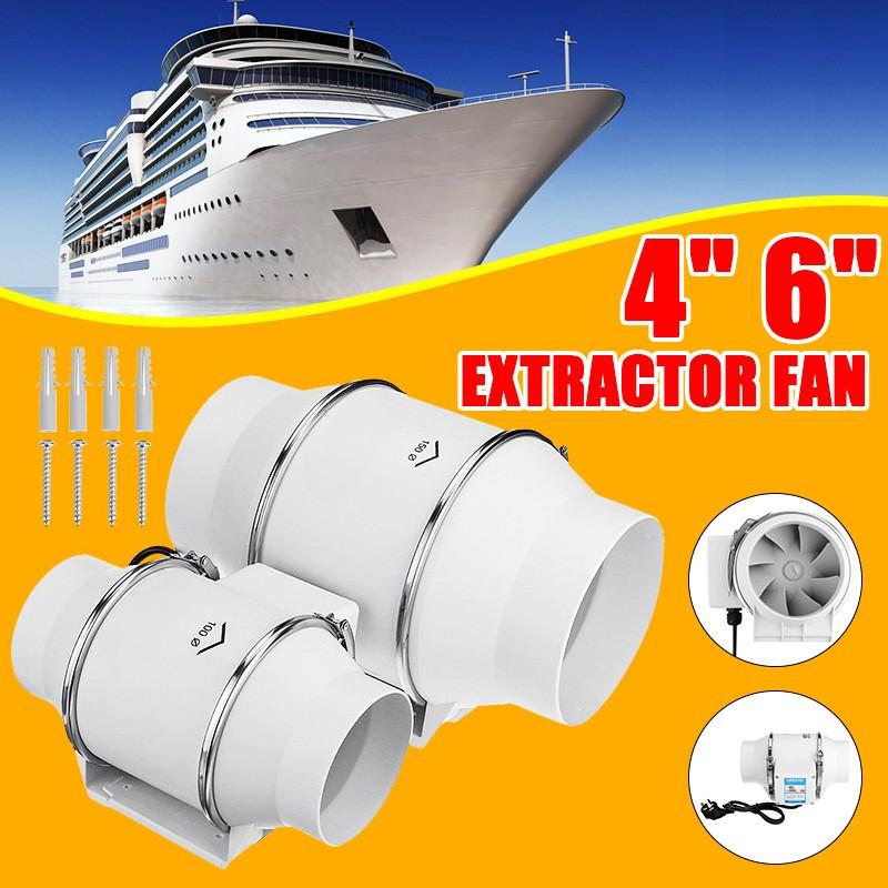 4/6/8 Inch Industrial Exhaust Fan Kitchen Toilet Ventilation Duct Fan Mute and Powerful Extractor Fans Window Ventilation Fan