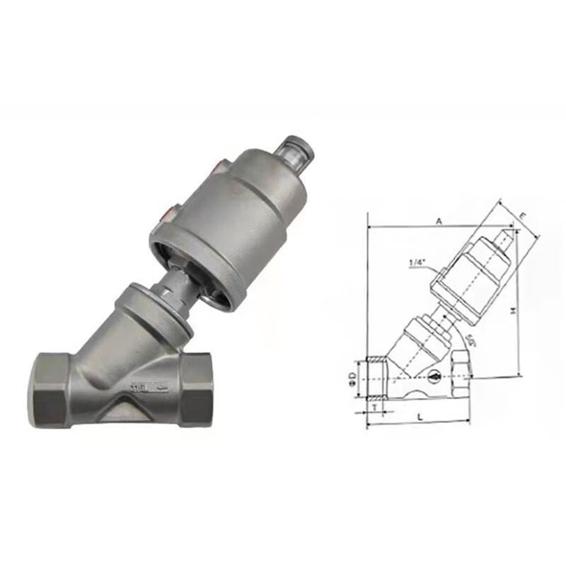 JDI Pneumatic Angle Seat Valve