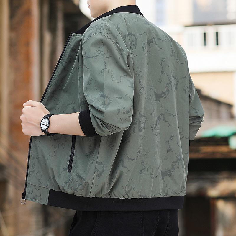 Men Bomber Jackets Business Streetwear Casual Male Coats Windbreaker British Style Coat Basic Stand-up Collar Zipper Tops