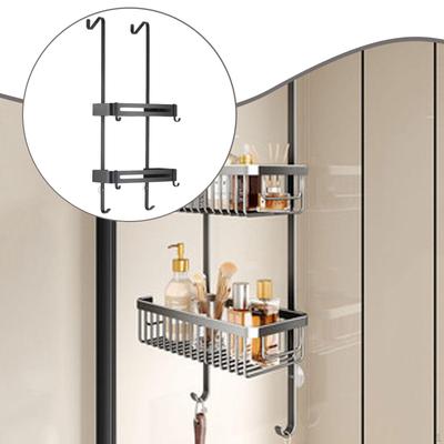 Bathroom Shower Hanging Rack Organizer Durability Easy To Install with Suction Cups Space Saving