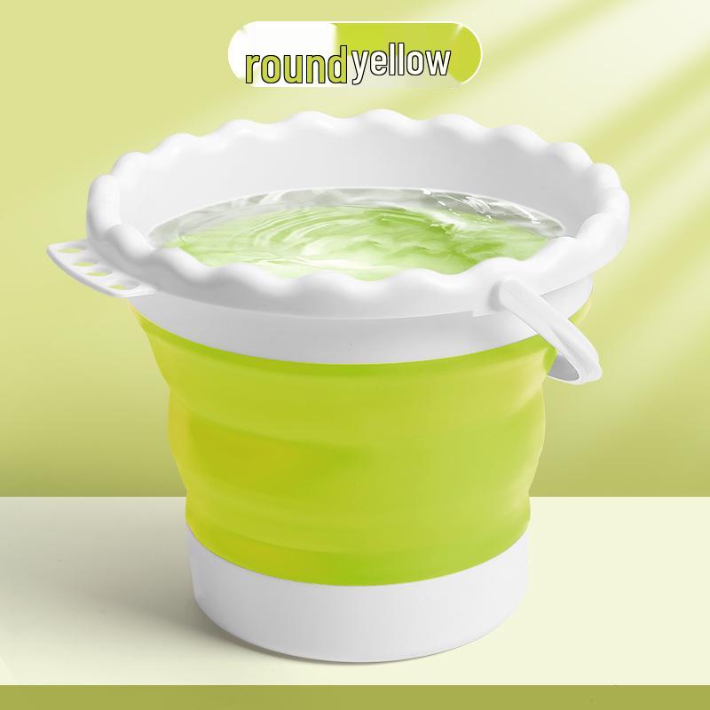 Foldable Silicone Water Bucket for Art Students - Perfect for Watercolor, Chinese Painting, and Calligraphy Brush Cleaning