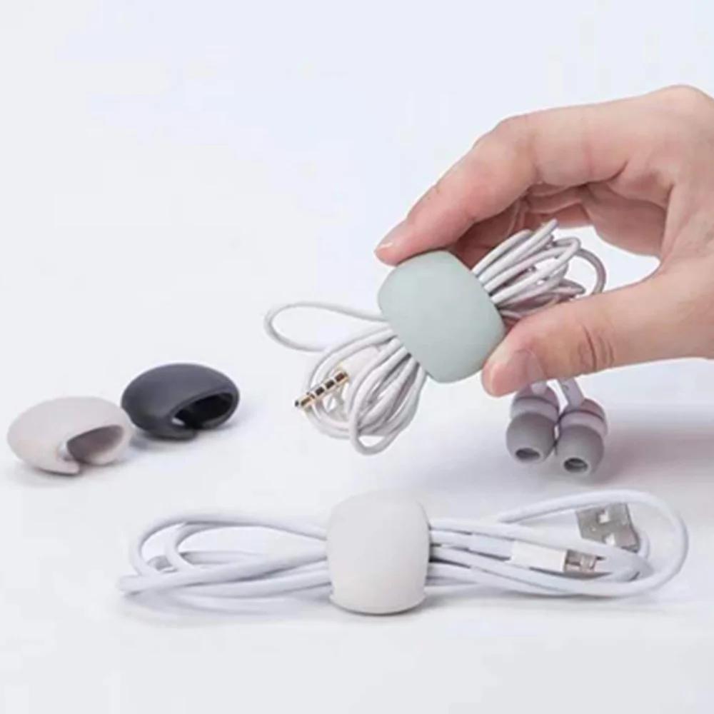 5/10 Pcs Charge Cable Protectors Travel Data Cord Clip Decoration Earphone Charging Cables Storage Buckle Cable Organizer