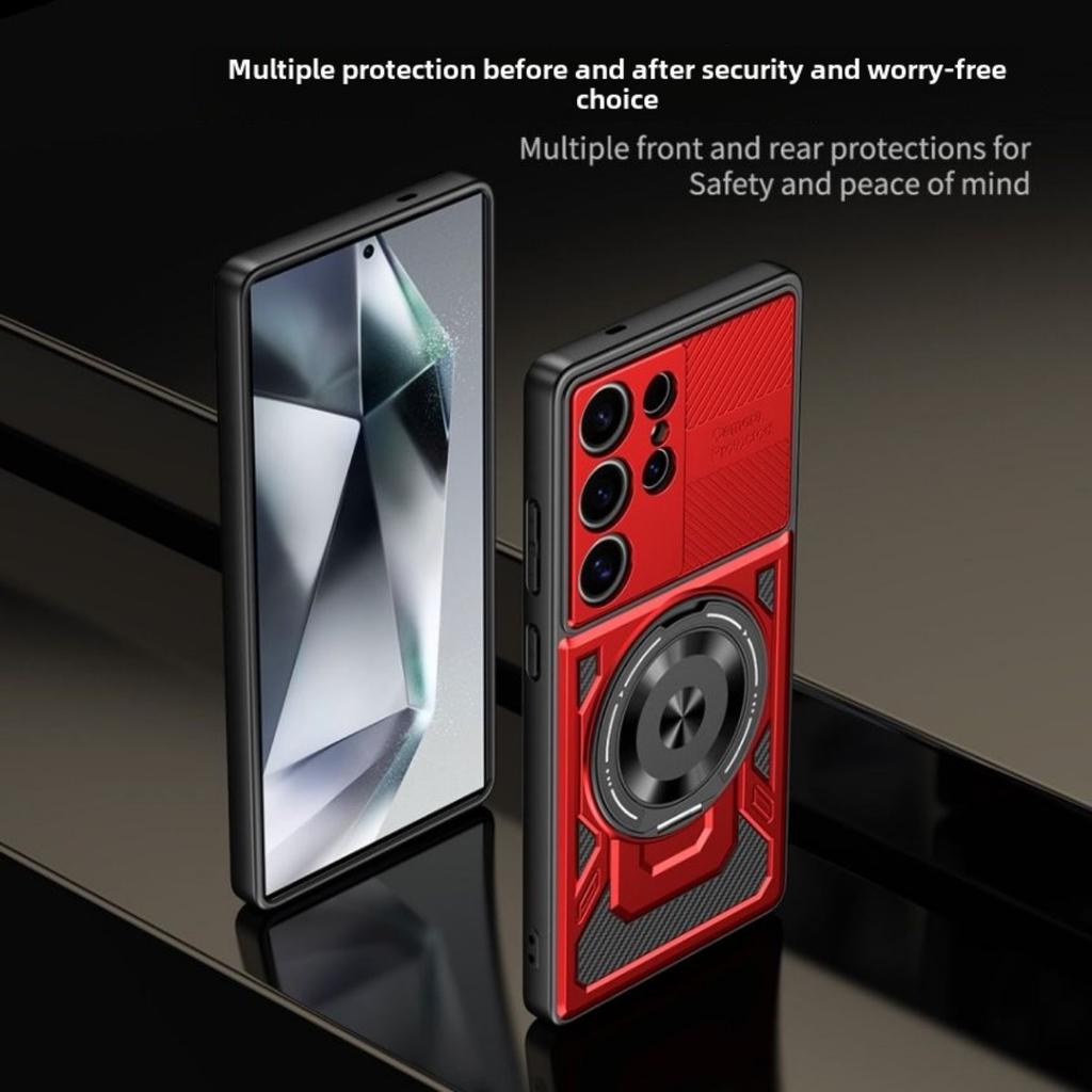 360° Rotate Ring Stand Magnetic Wireless Charge Case for Samsung Galaxy A06 A05 A05S A35 A15 A12 A13 A04S A14 4G 5G Armor Cover