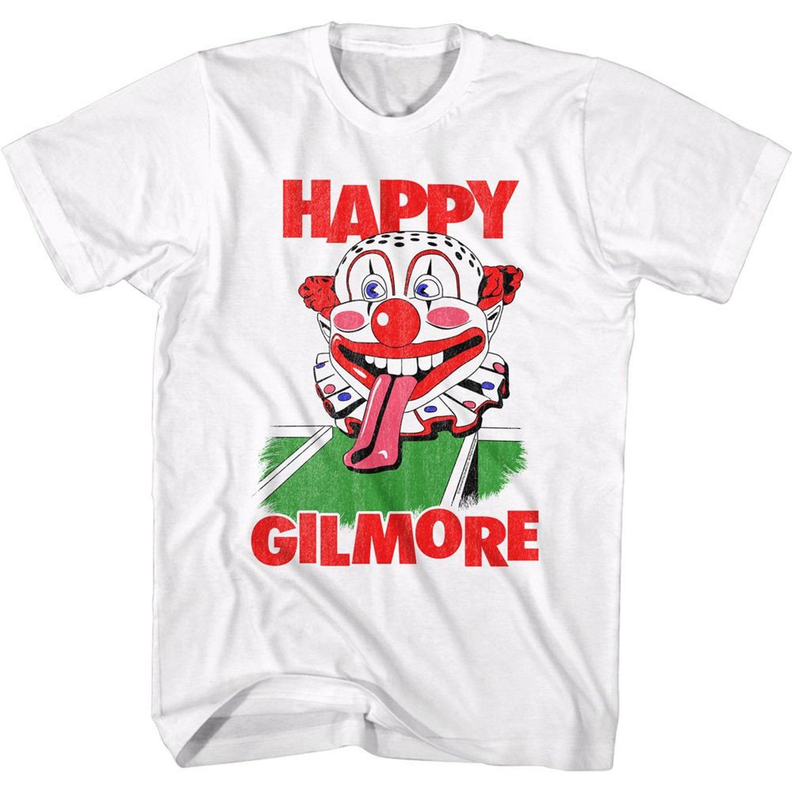 Happy Gilmore Clown Head White Adult T-Shirt M