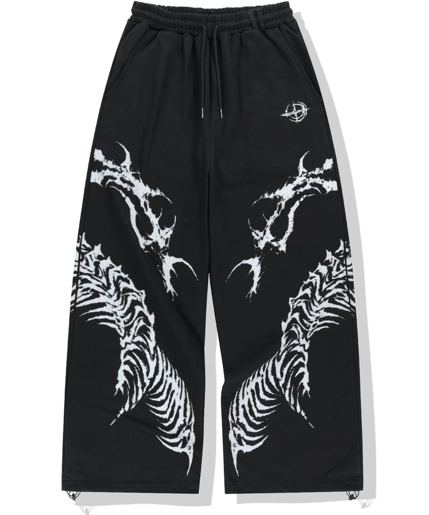 NOT4NERD Snake Bone Sweat Pants - Black