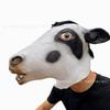 Movable Mouth Plush Cow Mask Funny Animal Headgear Halloween Cosplay Party Prop