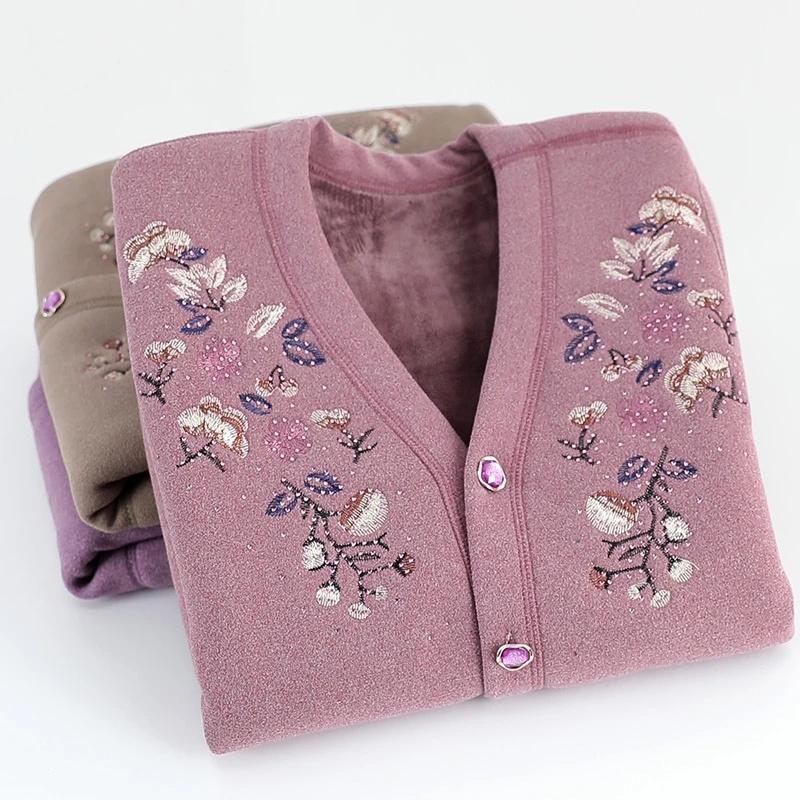 Oma Warme Weste Herbst Winter Plüsch Verdickt Warm Ärmellose Jacke Mittleren Alters Mutter Weste Fleece Westen Große Größe 4XL
