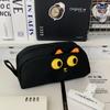 Fashion Pencil Case for Kids Cute Cartoon Embroidery Capybara Kitten Pencil Pouch Large Capacity Stationery Storage Bag